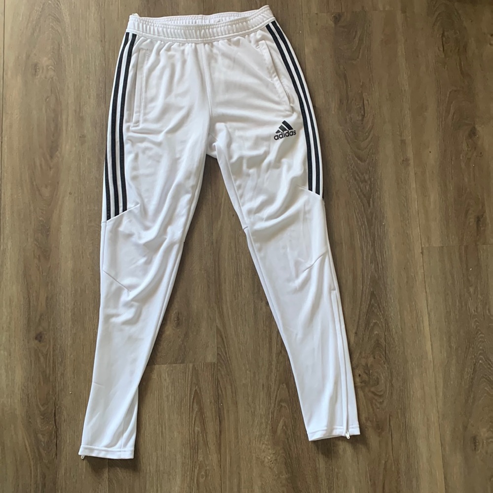 Men’s Small Adidas White Track Pants.